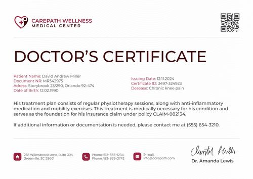 Spotless Medical Certificate Template - Free & Customizable Landscape Spotless Medical Certificate Template - Free & Customizable Landscape
