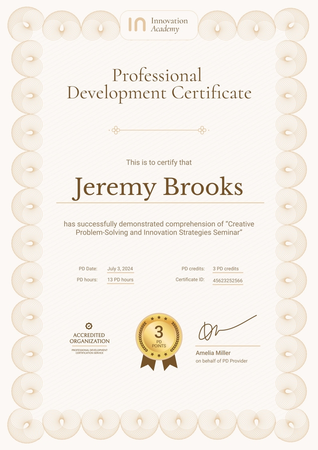 Elegant and professional development certificate template Elegant and professional development certificate template