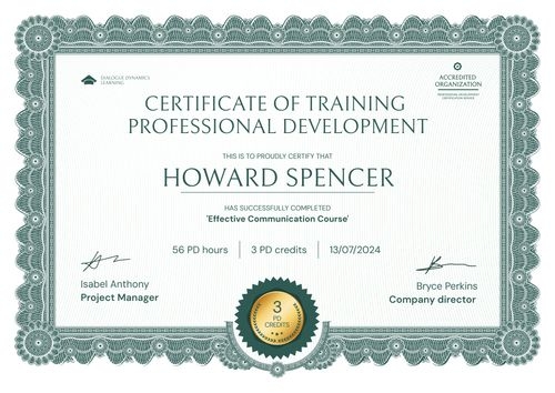 Free Professional Development Certificate Template - Customize & Download Landscape Free Professional Development Certificate Template - Customize & Download Landscape