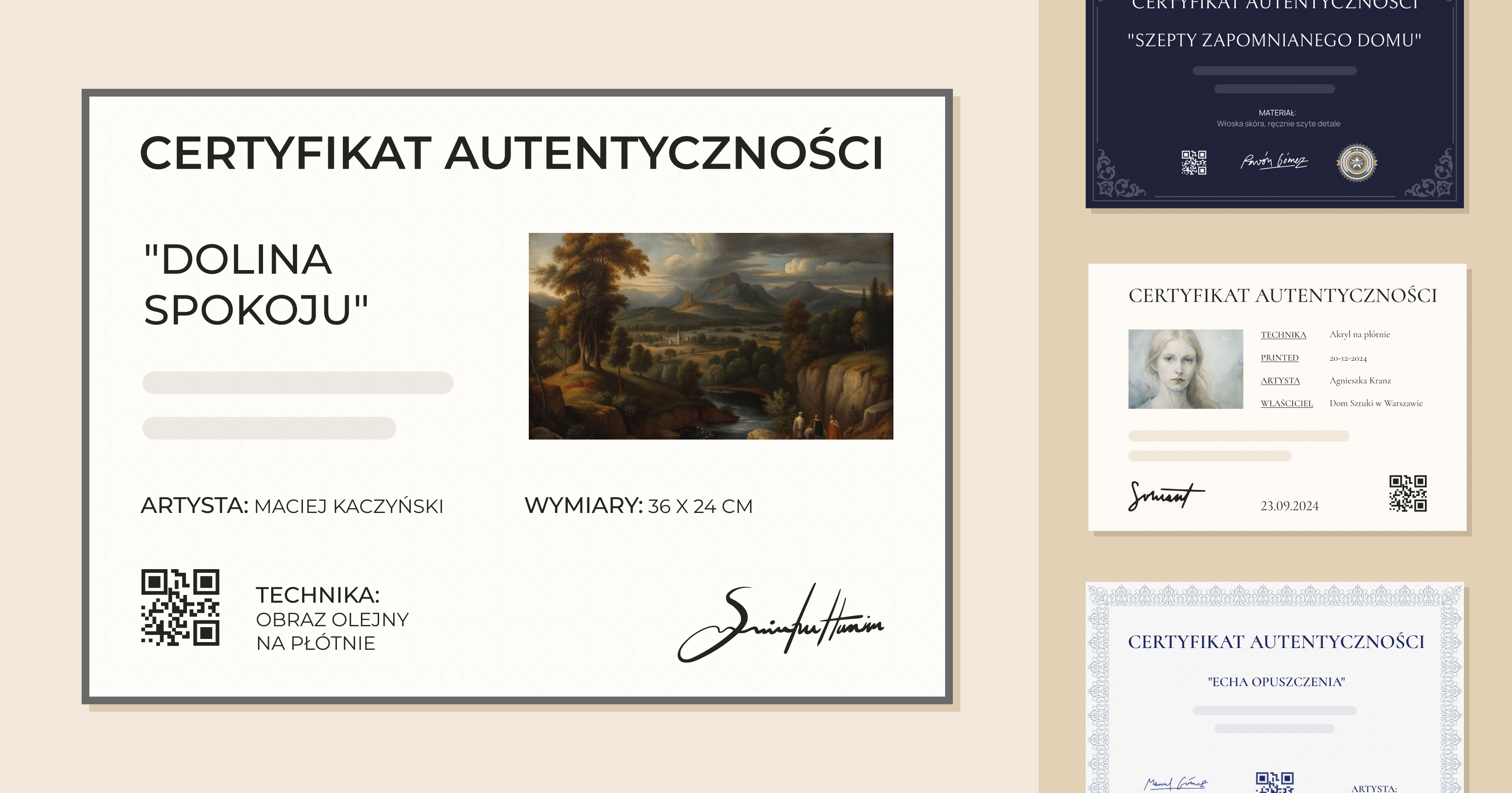 Certyfikat autentyczności do dostosowania: 15 szablonów cover image Certyfikat autentyczności do dostosowania: 15 szablonów cover image