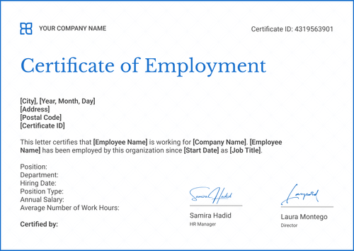 Bright Certificate of Employment Template - Edit Online for Free Landscape Bright Certificate of Employment Template - Edit Online for Free Landscape