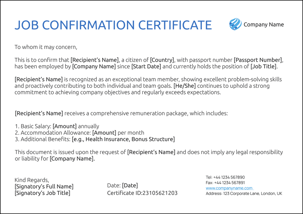 Sleek Certificate of Employment Template - Free Edit & Download Landscape Sleek Certificate of Employment Template - Free Edit & Download Landscape