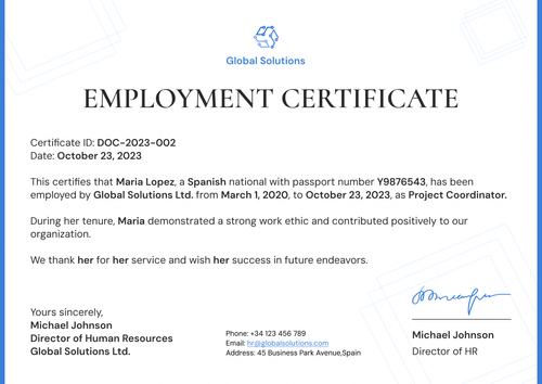 Free Uncluttered Certificate of Employment Template - Edit & Download Landscape Free Uncluttered Certificate of Employment Template - Edit & Download Landscape