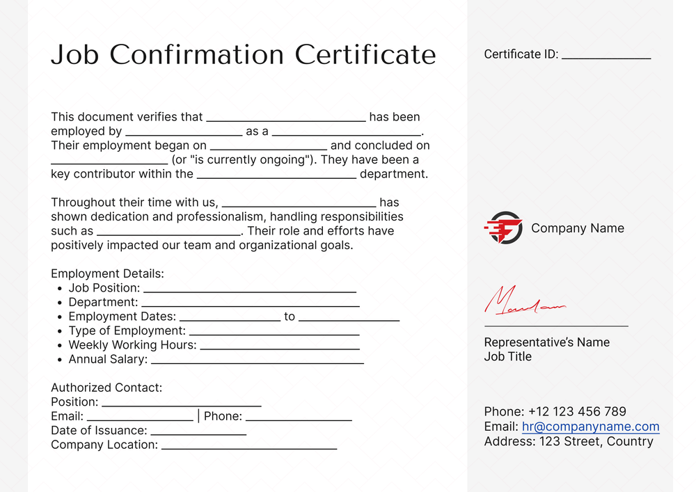 Free Structured Certificate of Employment Template - Fill Out & Download Landscape Free Structured Certificate of Employment Template - Fill Out & Download Landscape
