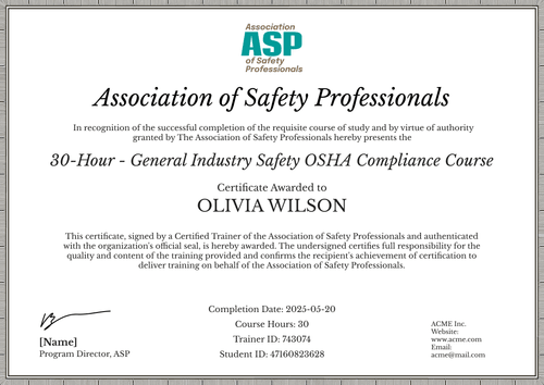 Efficient OSHA 30 Certificate Template – Edit Online with Certifier #1 on G2 Landscape Efficient OSHA 30 Certificate Template – Edit Online with Certifier #1 on G2 Landscape