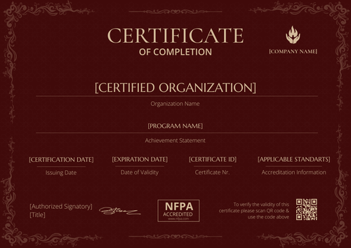 Free Red Fire Safety Training Certificate Template — Download or Edit Online Landscape Free Red Fire Safety Training Certificate Template — Download or Edit Online Landscape