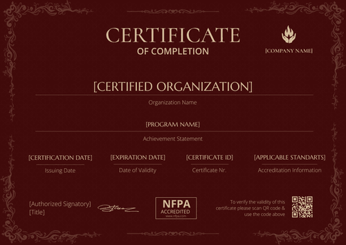 Free Red Fire Safety Training Certificate Template — Download or Edit Online Landscape Free Red Fire Safety Training Certificate Template — Download or Edit Online Landscape