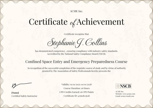 Editable Confined Space Training Certificate Template – Customize Online landscape Editable Confined Space Training Certificate Template – Customize Online landscape