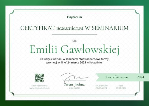 Darmowy dyplom uczestnictwa – pozioma Darmowy dyplom uczestnictwa – pozioma