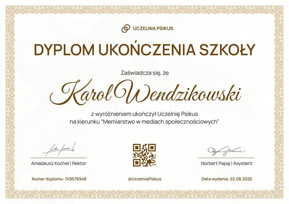 Błyszczący wzór dyplomu do pobrania – pozioma Błyszczący wzór dyplomu do pobrania – pozioma