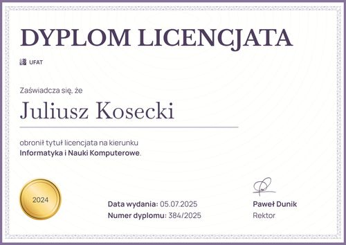 Prosty dyplom szablon – pozioma Prosty dyplom szablon – pozioma