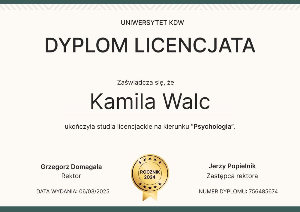 Akademicki dyplom do edycji za darmo – pozioma Akademicki dyplom do edycji za darmo – pozioma