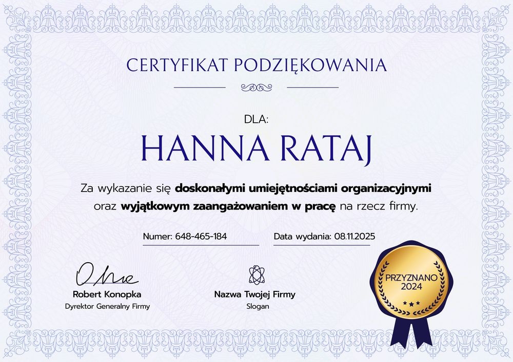 Elegancki szablon podziękowania do druku – pozioma Elegancki szablon podziękowania do druku – pozioma