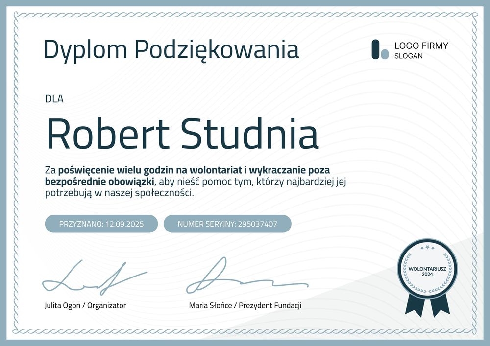 Nowoczesny wzór podziękowania – pozioma Nowoczesny wzór podziękowania – pozioma