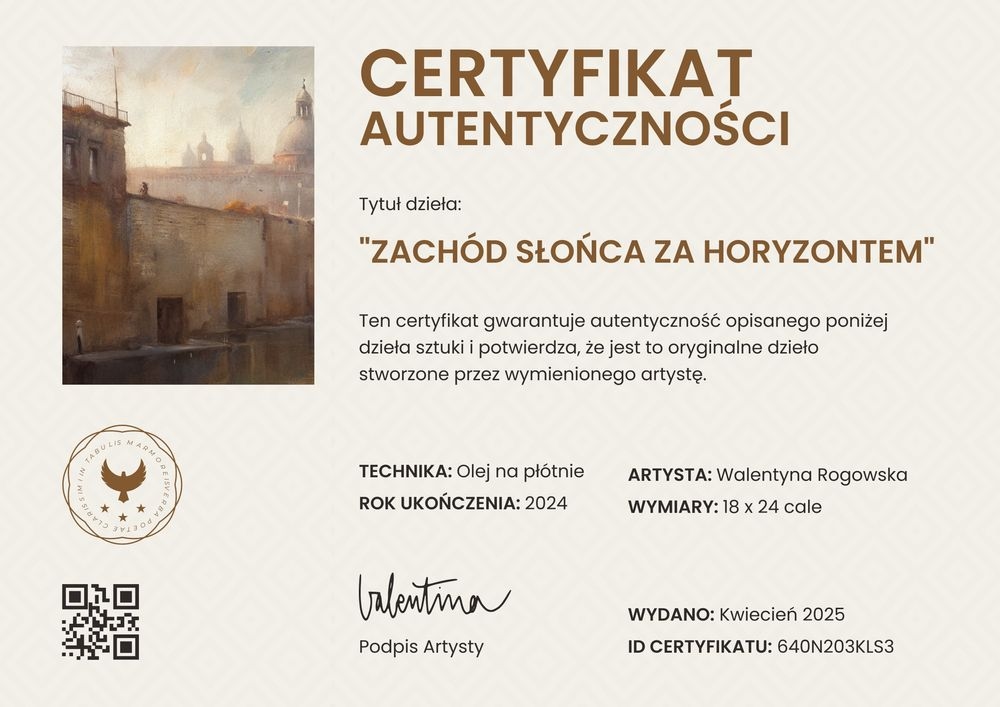 Darmowy certyfikat autentyczności obrazu wzór – pozioma Darmowy certyfikat autentyczności obrazu wzór – pozioma