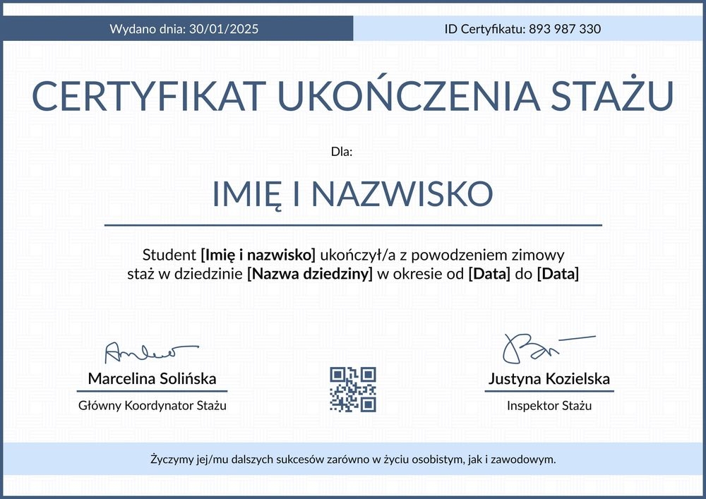 Darmowy wzór podania o staż – pozioma Darmowy wzór podania o staż – pozioma