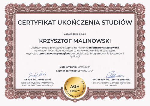 Ozdobny dyplom ukończenia studiów wzór – pozioma Ozdobny dyplom ukończenia studiów wzór – pozioma