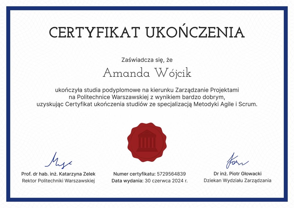 Edytuj wyjątkowy wzór na dyplom ukonczenia studiow podyplomowych - pozioma Edytuj wyjątkowy wzór na dyplom ukonczenia studiow podyplomowych - pozioma