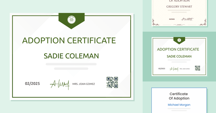 Free & Printable Adoption Certificate Templates cover image Free & Printable Adoption Certificate Templates cover image