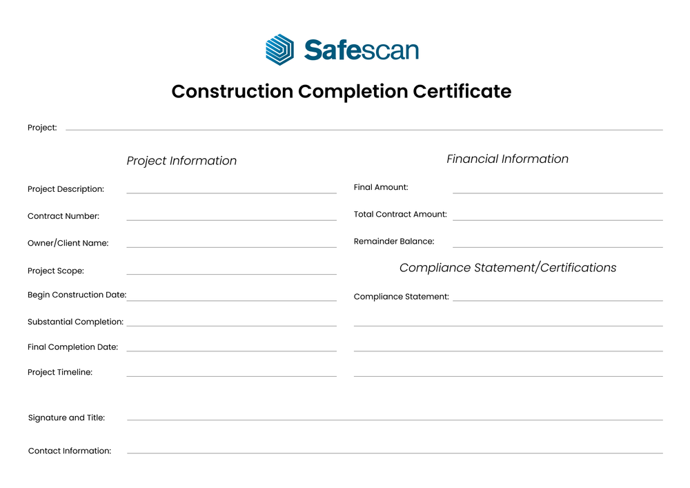 Free Professional Construction Completion Certificate Template - Edit Online Landscape Free Professional Construction Completion Certificate Template - Edit Online Landscape