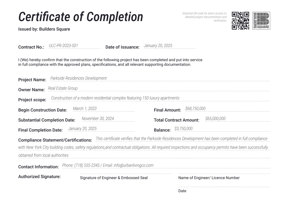 Trustworthy Construction Completion Certificate Template - Edit & Customize Landscape Trustworthy Construction Completion Certificate Template - Edit & Customize Landscape