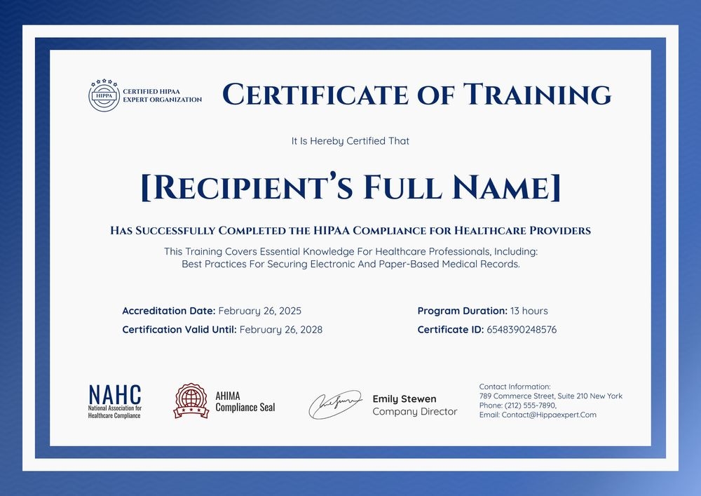 Free HIPAA Training Certificate Template for Healthcare Providers - Customize Online Landscape-min.jpg Free HIPAA Training Certificate Template for Healthcare Providers - Customize Online Landscape-min.jpg