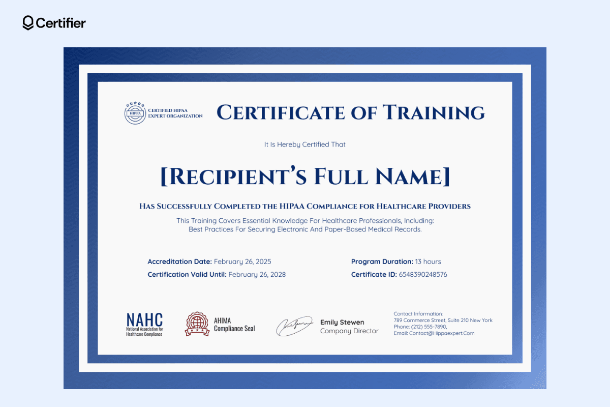 15 HIPAA Training Certificate Templates To Print 15-hipaa-training-certificate-templates-to-print