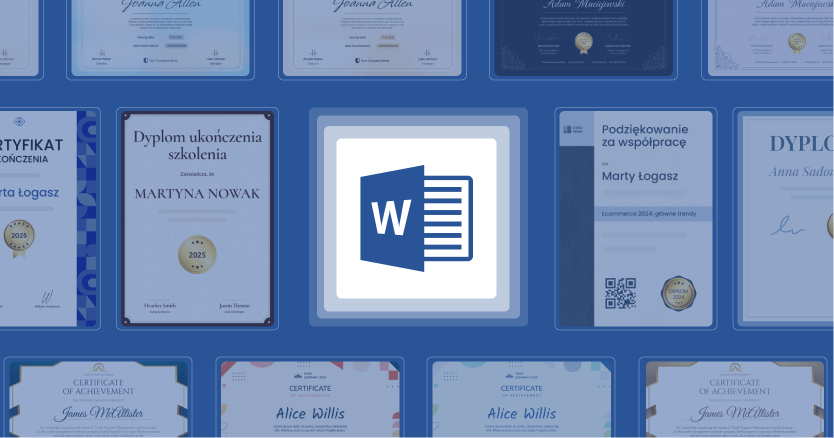 Darmowe dyplomy do edycji Word: 48 szablonów dyplomów cover image Darmowe dyplomy do edycji Word: 48 szablonów dyplomów cover image