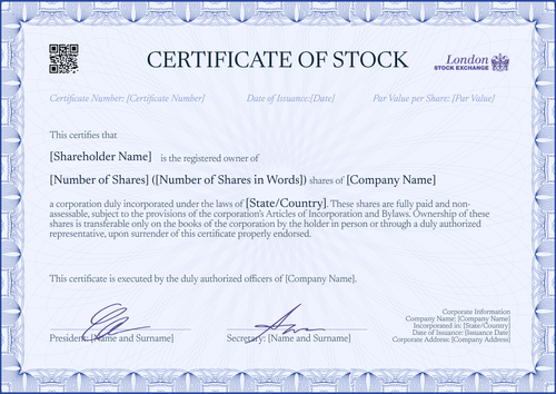 Editable Professional Stock Certificate Template – Free to Customize Landscape Editable Professional Stock Certificate Template – Free to Customize Landscape