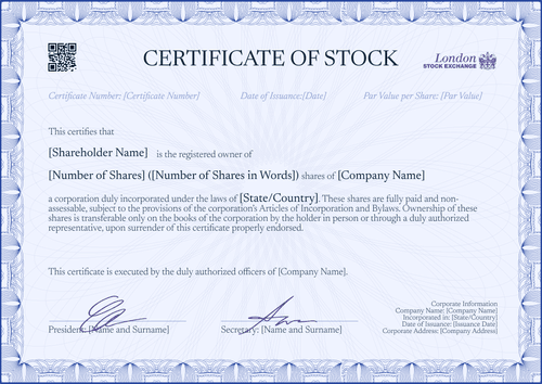 Editable Professional Stock Certificate Template – Free to Customize Landscape Editable Professional Stock Certificate Template – Free to Customize Landscape