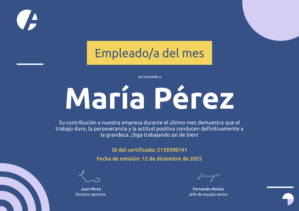 Plantilla empleado del mes elegante y moderna – Horizontal Plantilla empleado del mes elegante y moderna – Horizontal