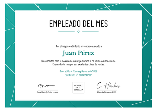 Empleado del mes plantilla profesional y sofisticada – Horizontal Empleado del mes plantilla profesional y sofisticada – Horizontal