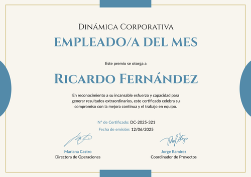 Empleado del mes plantilla simple y minimalista – Horizontal Empleado del mes plantilla simple y minimalista – Horizontal