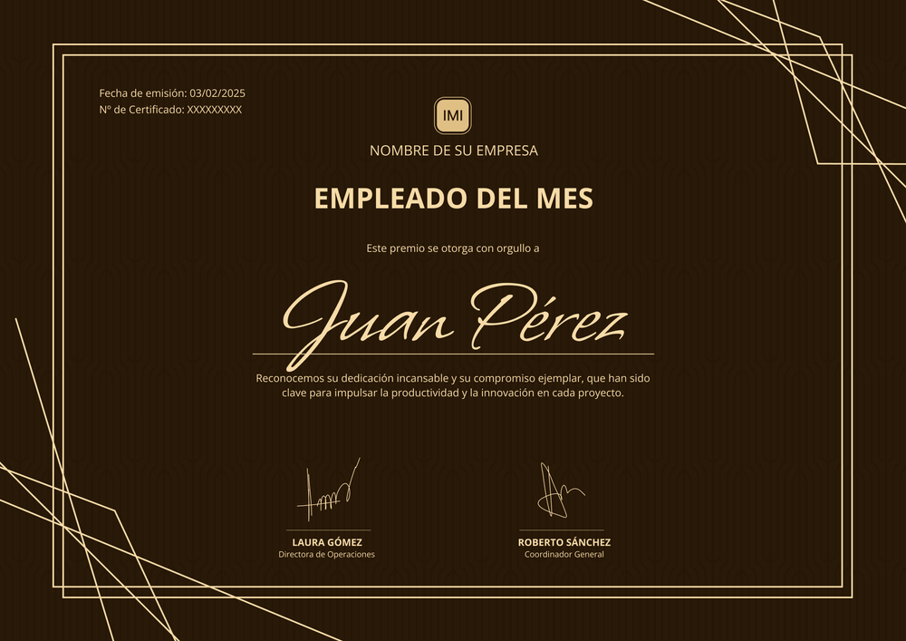Empleado del mes plantilla clásica y profesional – Horizontal Empleado del mes plantilla clásica y profesional – Horizontal
