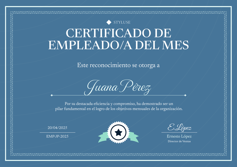 Empleado del mes plantilla formal y tradicional – Horizontal Empleado del mes plantilla formal y tradicional – Horizontal