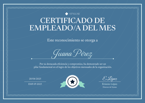 Empleado del mes plantilla formal y tradicional – Horizontal Empleado del mes plantilla formal y tradicional – Horizontal