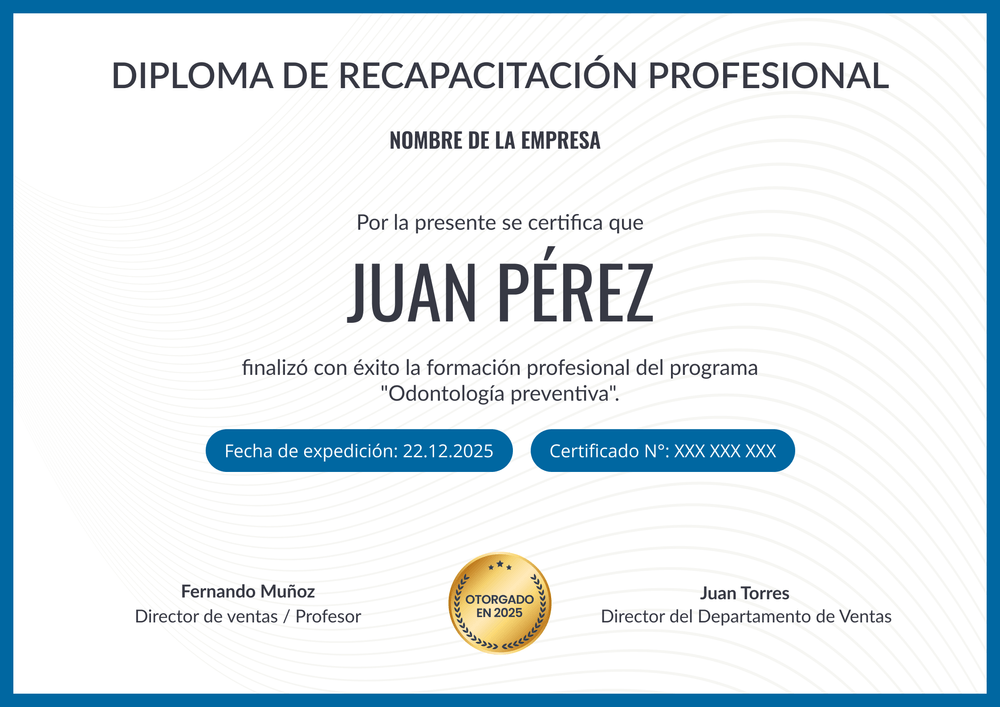 Plantilla diploma profesional e imprimible – Horizontal Plantilla diploma profesional e imprimible – Horizontal