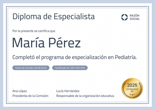 Plantilla diploma profesional y sencilla – Horizontal Plantilla diploma profesional y sencilla – Horizontal
