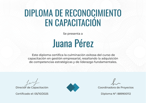 Plantilla diploma profesional y básica en azul – Horizontal Plantilla diploma profesional y básica en azul – Horizontal