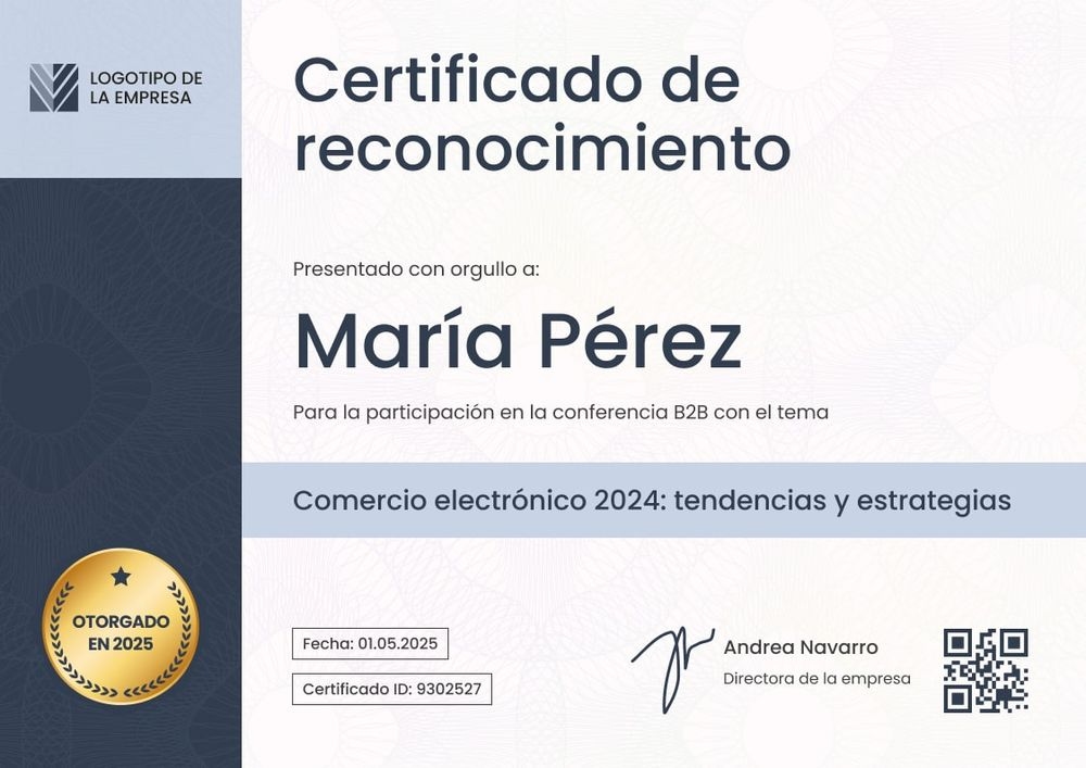 Certificado de agradecimiento claro y profesional – Horizontal Certificado de agradecimiento claro y profesional – Horizontal