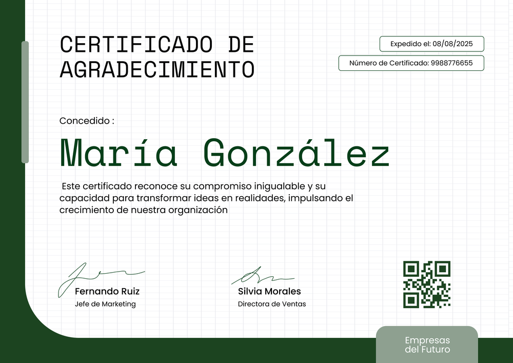 Certificado de agradecimiento institucional y sobrio – Horizontal Certificado de agradecimiento institucional y sobrio – Horizontal