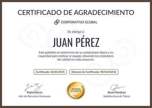Plantilla de certificado de agradecimiento para logros académicos – Horizontal Plantilla de certificado de agradecimiento para logros académicos – Horizontal