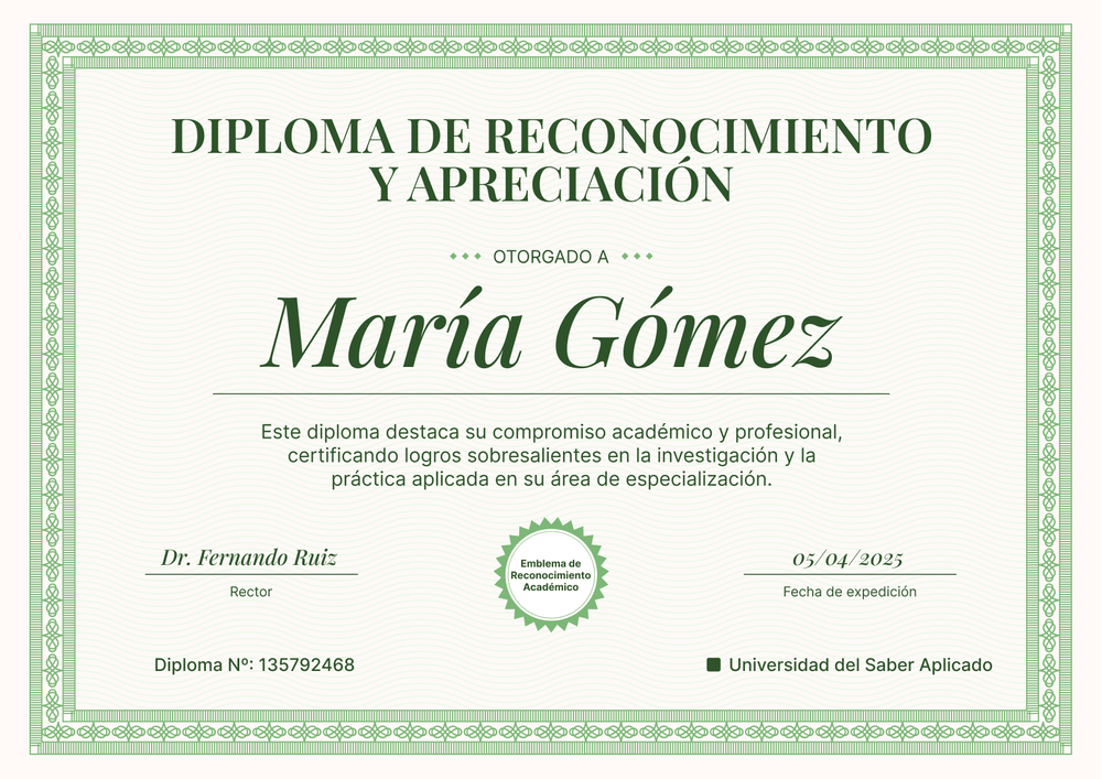 Plantilla de reconocimientos formal y ceremonial – Horizontal Plantilla de reconocimientos formal y ceremonial – Horizontal