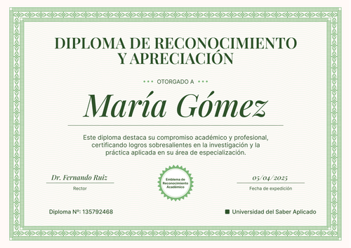 Plantilla de reconocimientos formal y ceremonial – Horizontal Plantilla de reconocimientos formal y ceremonial – Horizontal