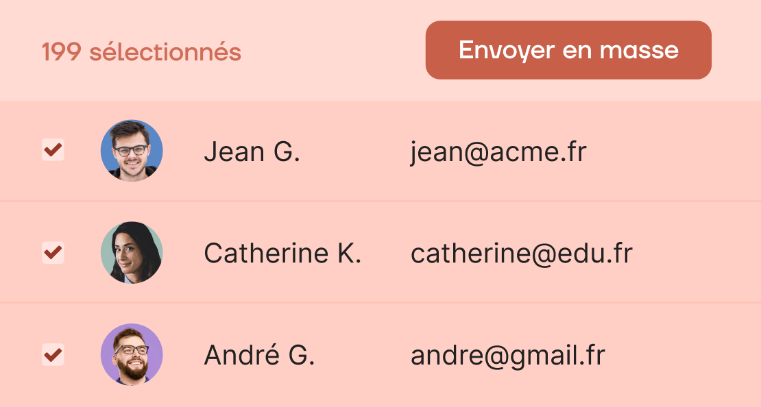 Envoyez des certificats par e-mail en masse Envoyez des certificats par e-mail en masse