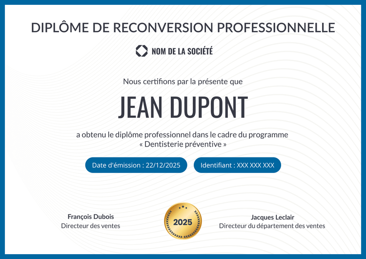 Modèle de diplôme professionnel et imprimable Modèle de diplôme professionnel et imprimable