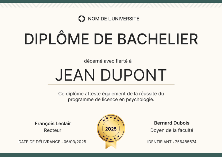 Modèle de diplôme académique et éducatif Modèle de diplôme académique et éducatif