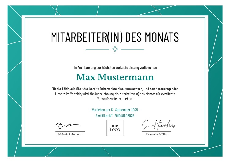 Professionelle edle Mitarbeiter des Monats Vorlage Professionelle edle Mitarbeiter des Monats Vorlage