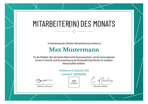 Professionelle Mitarbeiter des Monats Vorlage – Querformat Professionelle Mitarbeiter des Monats Vorlage – Querformat