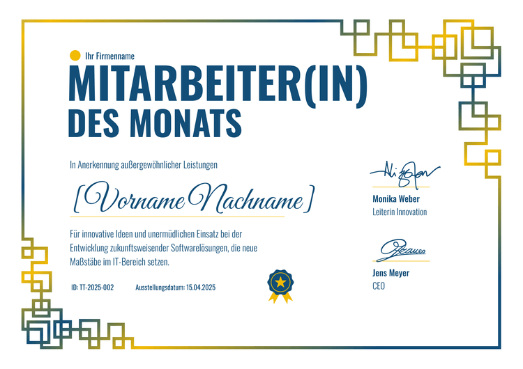 Einfache moderne Mitarbeiter des Monats Vorlage Einfache moderne Mitarbeiter des Monats Vorlage